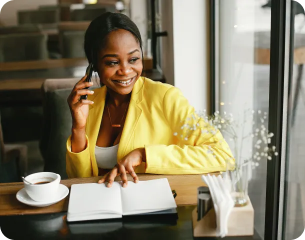 stylish businesswoman working in a office